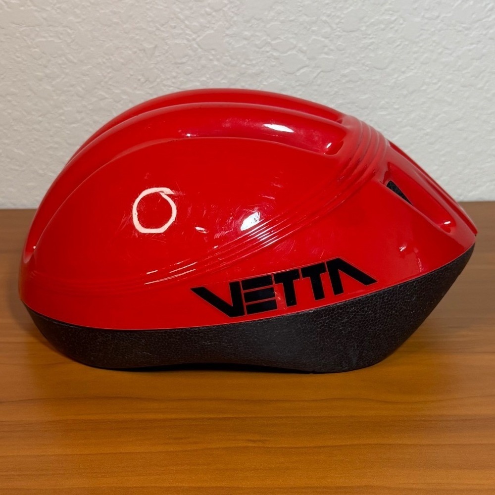 Vintage Vetta Red Bicycle Helmet 1992 Snell B90 ANSI Z90.4 Certified Mens